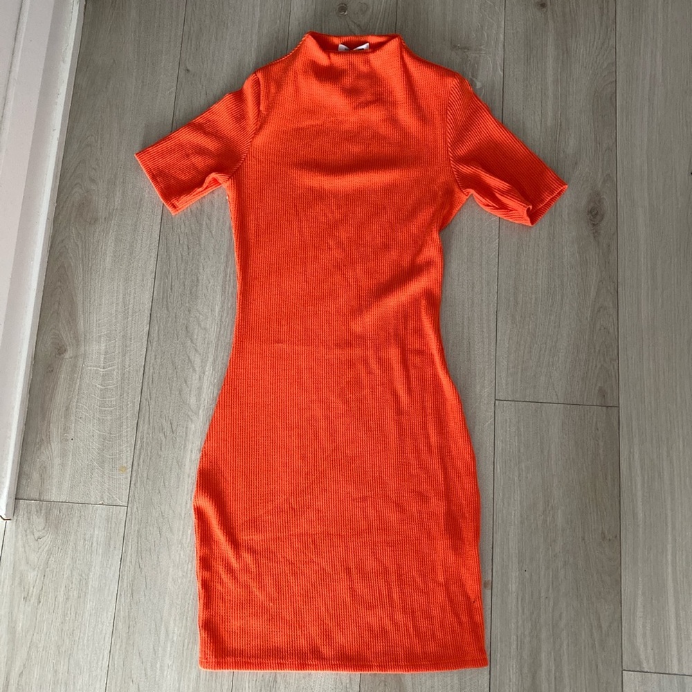 Orange mini dress